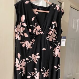 Chaps Navy/Pink dress New with tags Sz. 18W